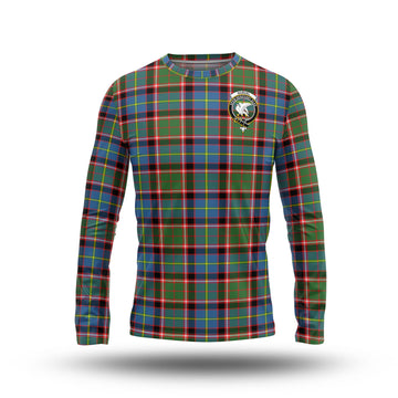 Norvel Tartan Long Sleeve T-Shirt with Family Crest - Tartan Vibes Clothing