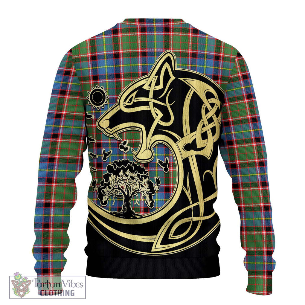 Norvel Tartan Ugly Sweater with Family Crest Celtic Wolf Style - Tartan Vibes Clothing