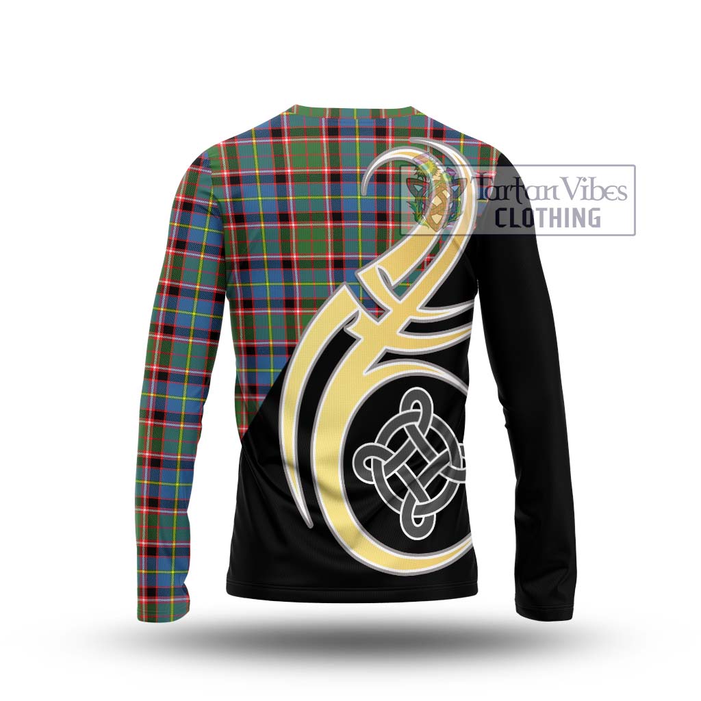 Norvel Tartan Long Sleeve T-Shirt with Family Crest and Celtic Symbol Style - Tartan Vibes Clothing