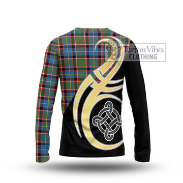 Norvel Tartan Long Sleeve T-Shirt with Family Crest and Celtic Symbol Style - Tartan Vibes Clothing