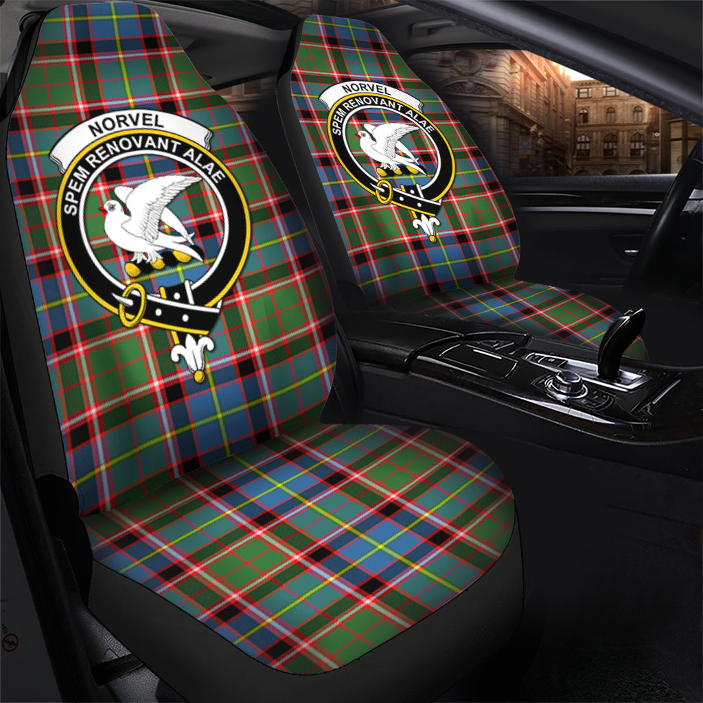 Norvel Tartan Car Seat Cover with Family Crest - Tartan Vibes Clothing
