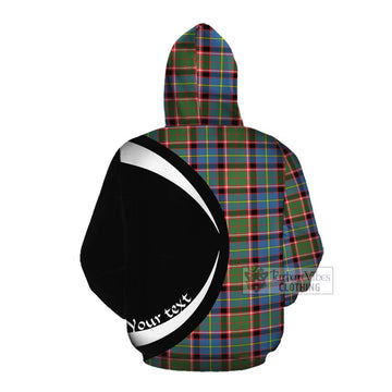 Norvel Tartan Cotton Hoodie with Family Crest Circle Style Pullover Hoodie - Tartan Vibes Clothing