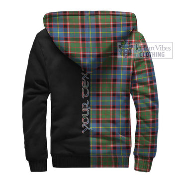 Norvel Tartan Sherpa Hoodie with Family Crest and Half Of Me Style - Tartan Vibes Clothing