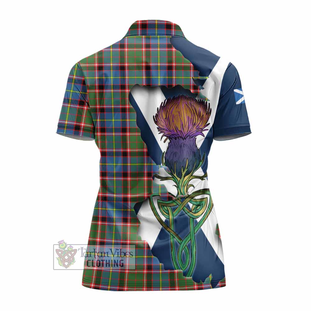 Norvel Tartan Family Crest Women's Polo Shirt Scottish Thistle Celtic Inspired - Tartan Vibes Clothing
