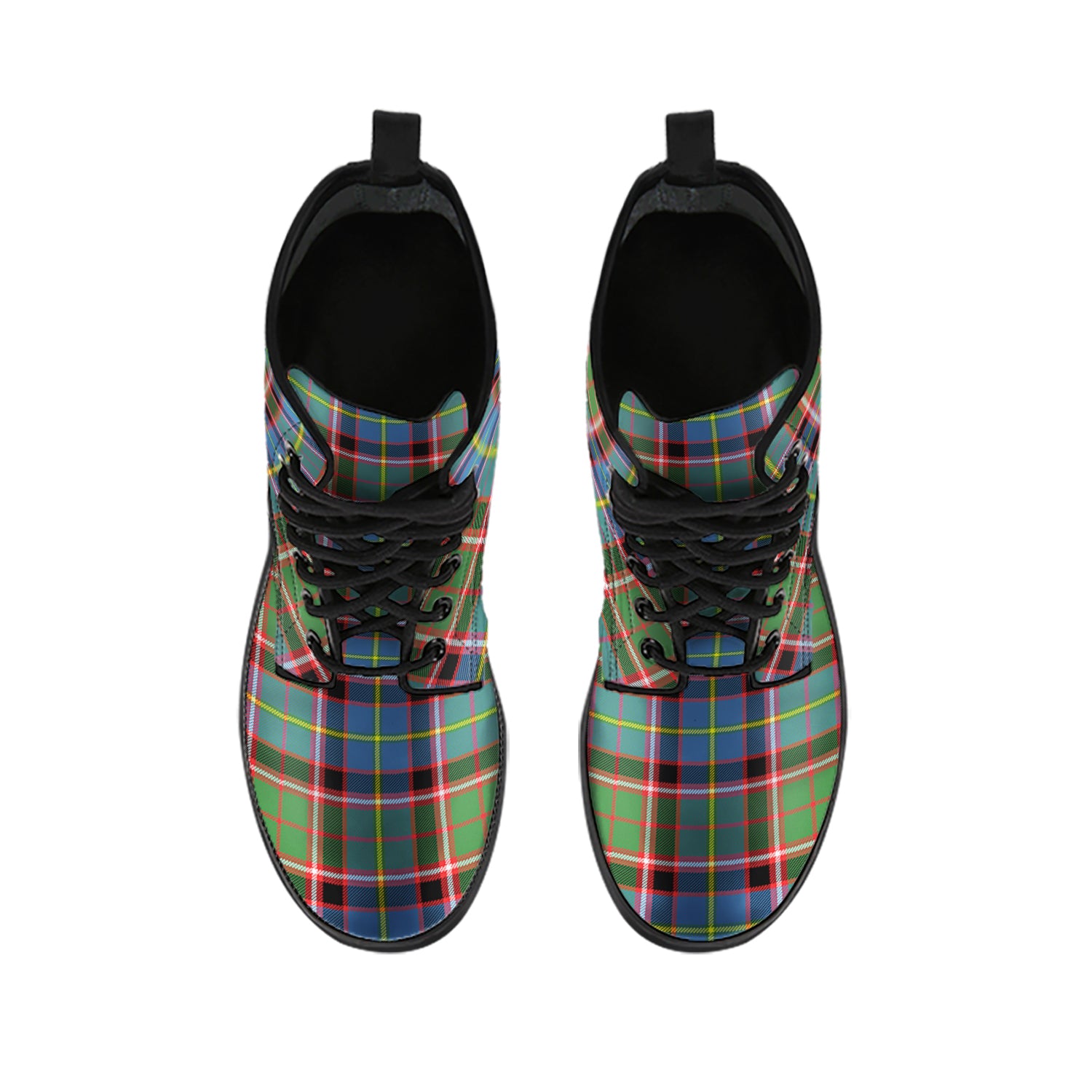 Norvel Tartan Leather Boots - Tartan Vibes Clothing