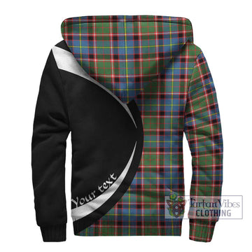 Norvel Tartan Sherpa Hoodie with Family Crest Circle Style - Tartan Vibes Clothing