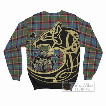 Norvel Tartan Sweatshirt with Family Crest Celtic Wolf Style - Tartan Vibes Clothing