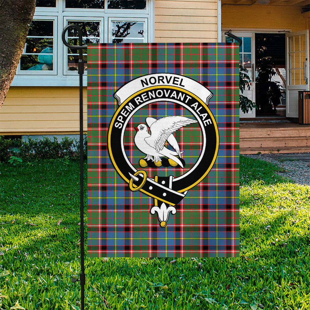 Norvel Tartan Flag with Family Crest - Tartan Vibes Clothing