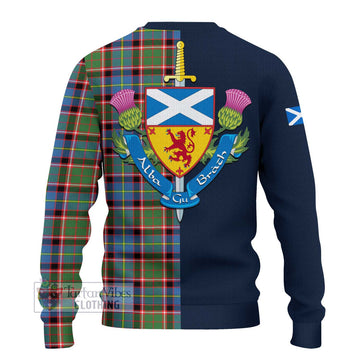 Norvel Tartan Ugly Sweater Alba with Scottish Lion Royal Arm Half Style - Tartan Vibes Clothing