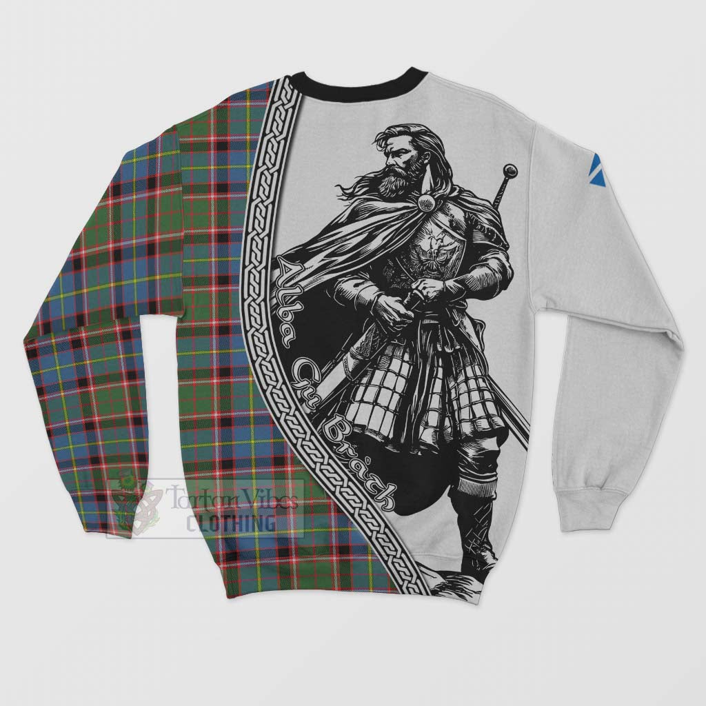 Norvel Tartan Clan Crest Sweatshirt with Highlander Warrior Celtic Style - Tartan Vibes Clothing