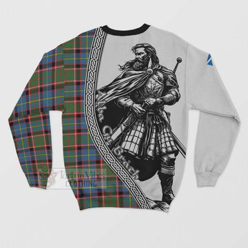 Norvel Tartan Clan Crest Sweatshirt with Highlander Warrior Celtic Style - Tartan Vibes Clothing