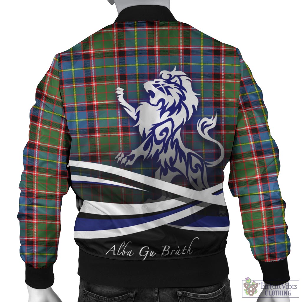 Norvel Tartan Bomber Jacket with Alba Gu Brath Regal Lion Emblem - Tartan Vibes Clothing