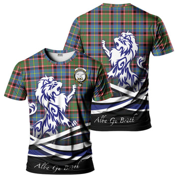 Norvel Tartan T-Shirt with Alba Gu Brath Regal Lion Emblem - Tartan Vibes Clothing