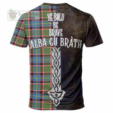 Norvel Tartan Family Crest T-Shirt Alba Gu Brath Be Brave Lion Ancient Style - Tartan Vibes Clothing