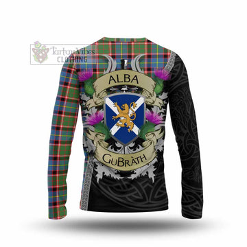Norvel Tartan Family Crest Long Sleeve T-Shirt Lion Rampant Royal Thistle Shield Celtic Inspired - Tartan Vibes Clothing