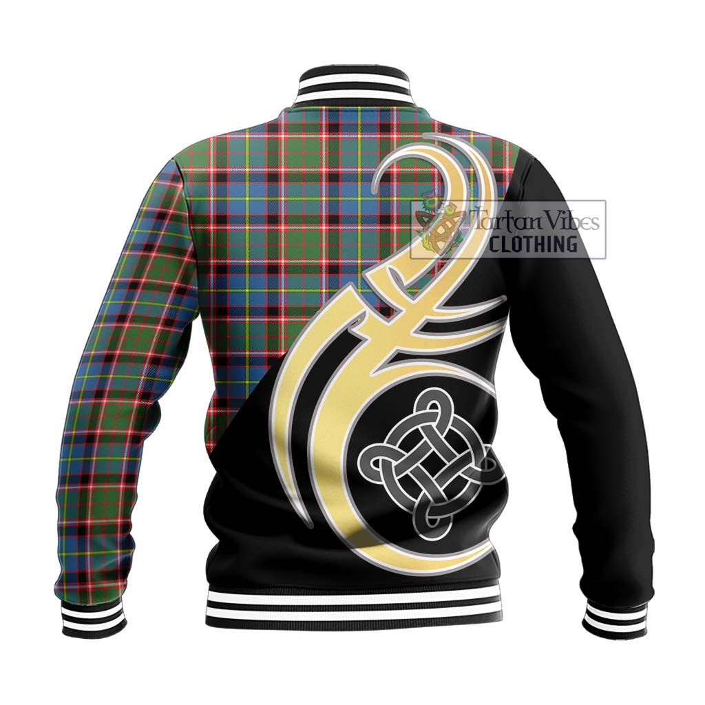 Norvel Tartan Baseball Jacket with Family Crest and Celtic Symbol Style - Tartan Vibes Clothing