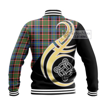 Norvel Tartan Baseball Jacket with Family Crest and Celtic Symbol Style - Tartan Vibes Clothing