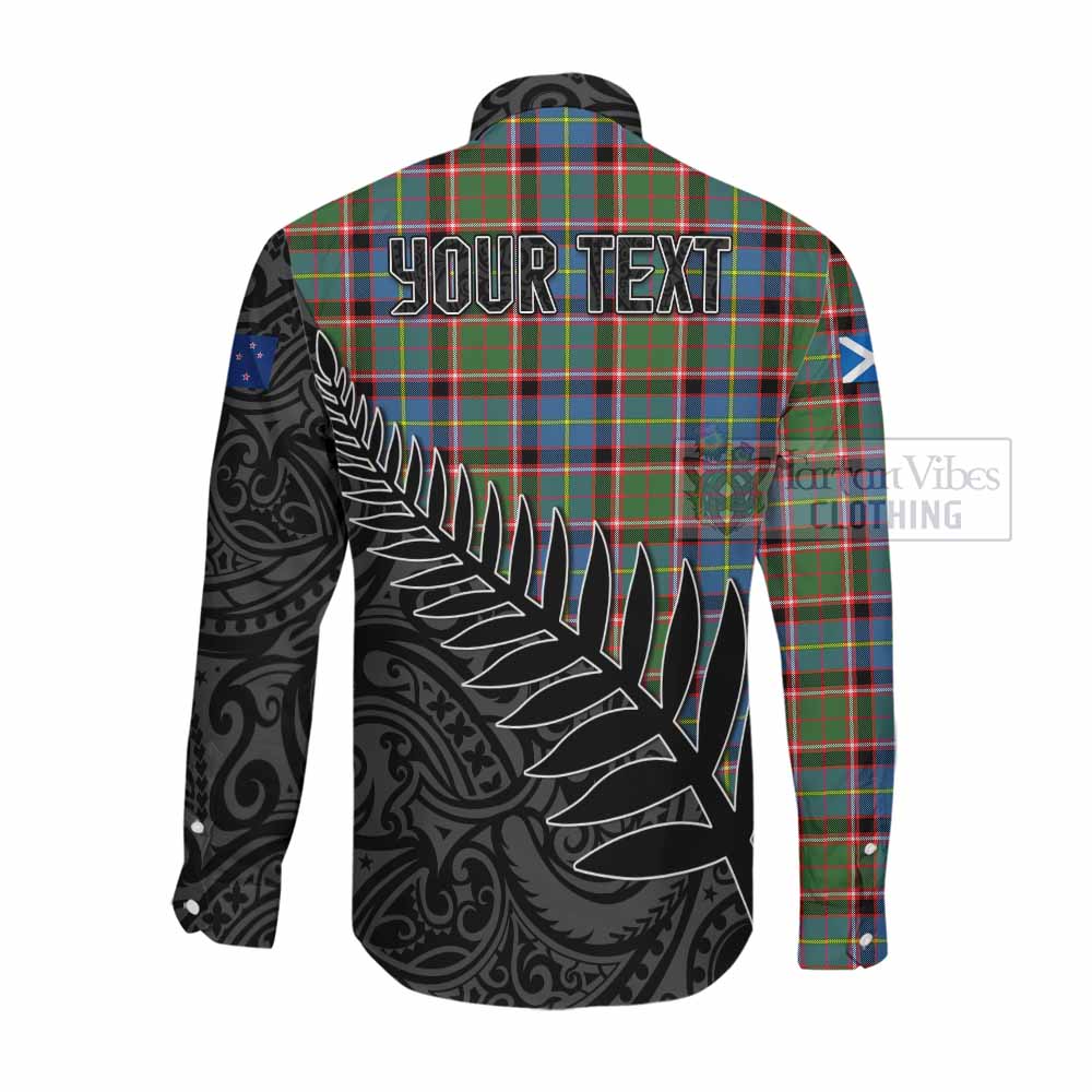 Norvel Crest Tartan Long Sleeve Button Shirt with New Zealand Silver Fern Half Style Men's Shirt - Tartan Vibes Clothing