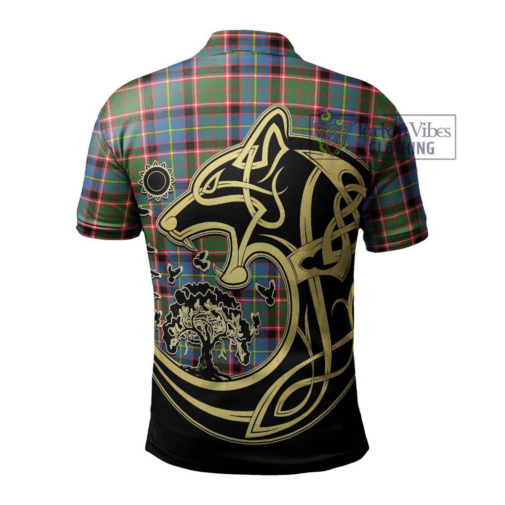 Norvel Tartan Polo Shirt with Family Crest Celtic Wolf Style - Tartan Vibes Clothing