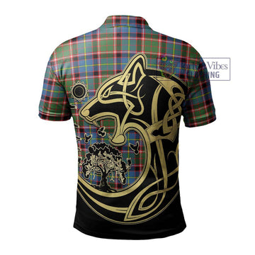 Norvel Tartan Polo Shirt with Family Crest Celtic Wolf Style - Tartan Vibes Clothing