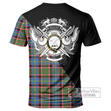 Norvel Tartan T-Shirt with Family Crest and Military Logo Style - Tartan Vibes Clothing