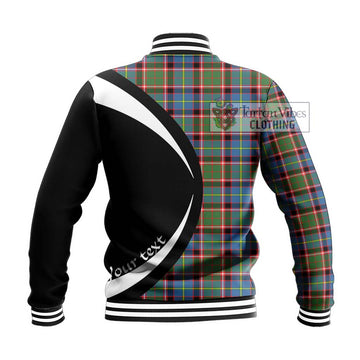 Norvel Tartan Baseball Jacket with Family Crest Circle Style - Tartan Vibes Clothing