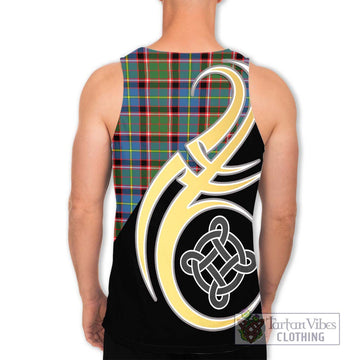 Norvel Tartan Men's Tank Top with Family Crest and Celtic Symbol Style - Tartan Vibes Clothing