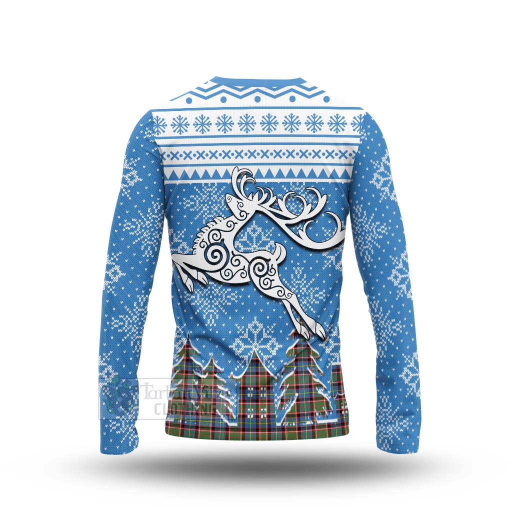 Norvel Clan Christmas Long Sleeve T-Shirt Celtic Reindeer Style - Tartan Vibes Clothing