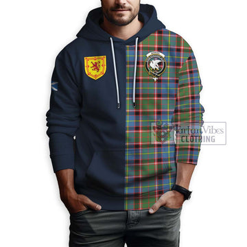 Norvel Tartan Hoodie Alba with Scottish Lion Royal Arm Half Style - Tartan Vibes Clothing