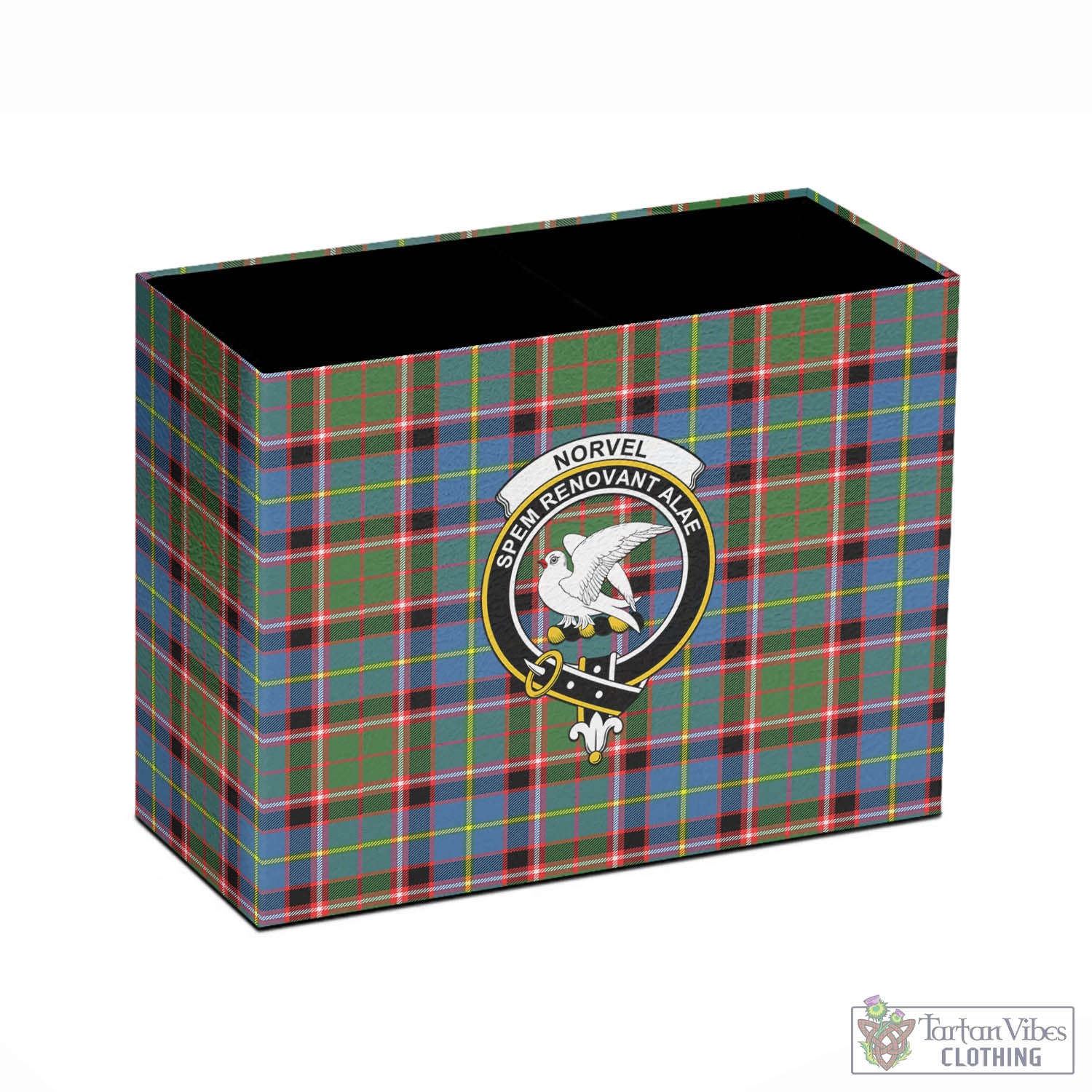 Norvel Tartan Pen Holder with Family Crest - Tartan Vibes Clothing