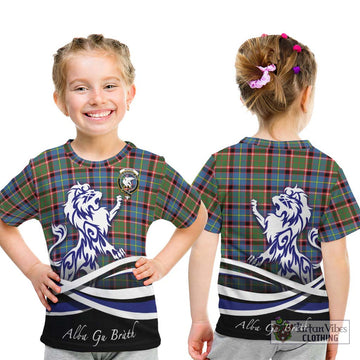 Norvel Tartan Kid T-Shirt with Alba Gu Brath Regal Lion Emblem - Tartan Vibes Clothing