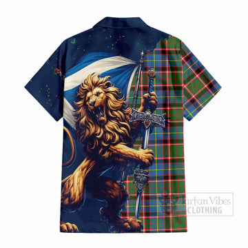 Norvel Tartan Family Crest Hawaiian Shirt with Scottish Majestic Lion - Tartan Vibes Clothing