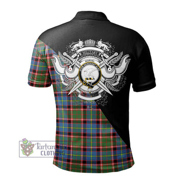 Norvel Tartan Polo Shirt with Family Crest and Military Logo Style - Tartan Vibes Clothing