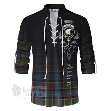 Norvel Tartan Ghillie Kilt Shirt Featuring Alba Gu Brath Family Crest Celtic Inspired - Tartan Vibes Clothing