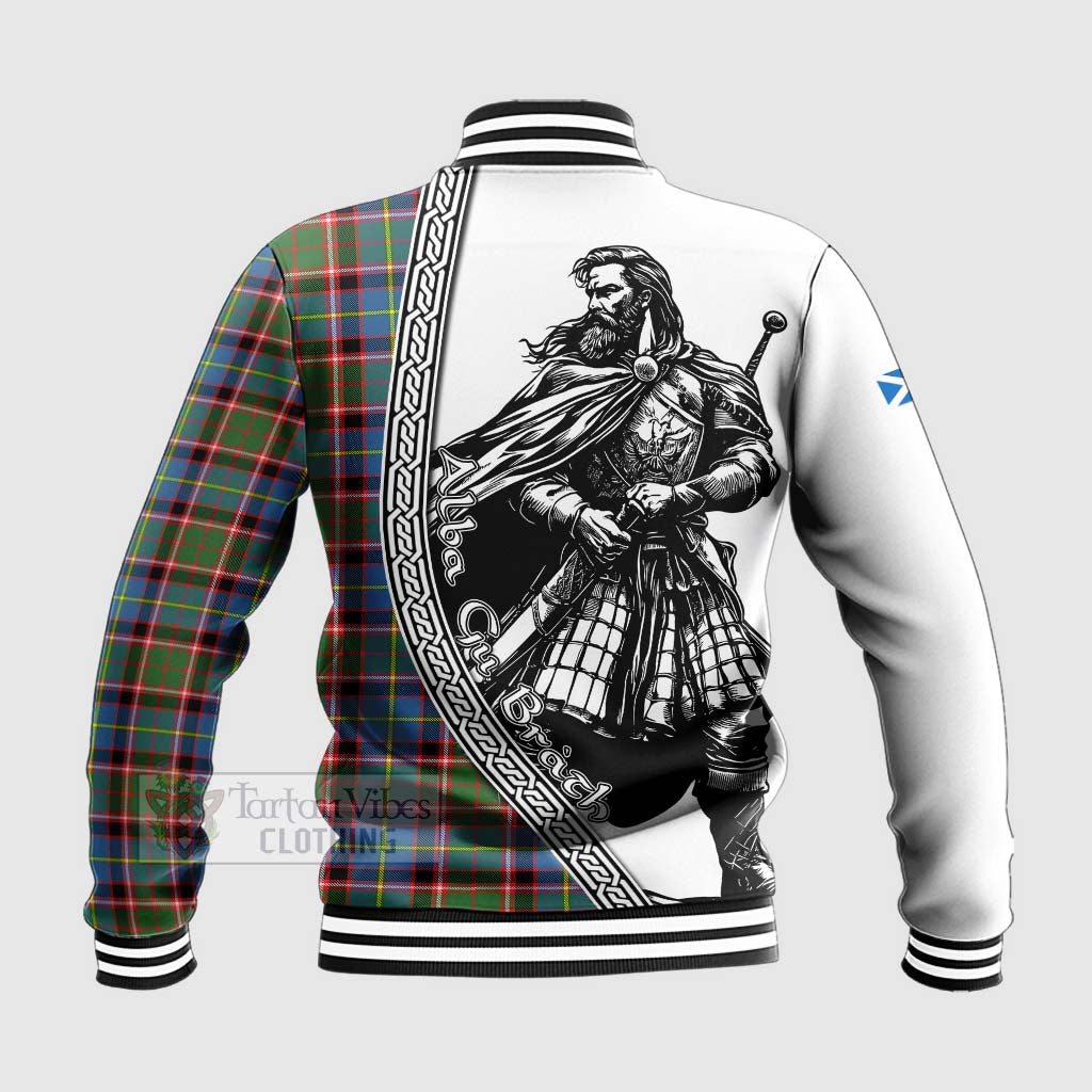 Norvel Tartan Clan Crest Baseball Jacket with Highlander Warrior Celtic Style - Tartan Vibes Clothing
