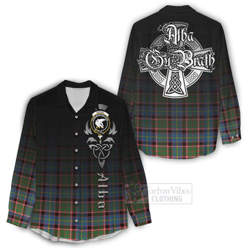 Norvel Tartan Women's Casual Shirt Featuring Alba Gu Brath Family Crest Celtic Inspired - Tartan Vibes Clothing