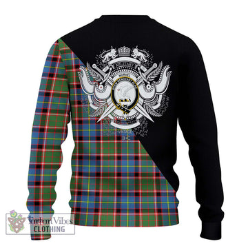 Norvel Tartan Ugly Sweater with Family Crest and Military Logo Style - Tartan Vibes Clothing