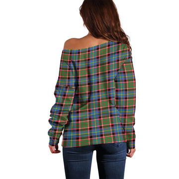 Norvel Tartan Off Shoulder Women Sweater - Tartan Vibes Clothing