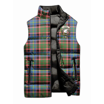 Norvel Tartan Sleeveless Puffer Jacket with Family Crest - Tartan Vibes Clothing