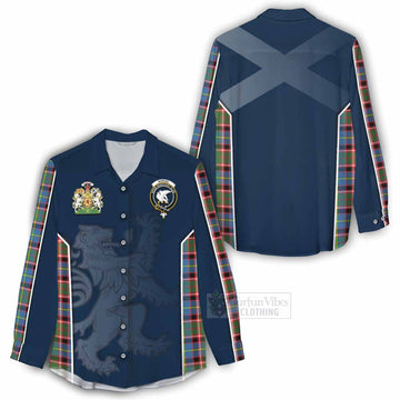 Norvel Tartan Women's Casual Shirt with Family Crest and Lion Rampant Vibes Sport Style - Tartan Vibes Clothing