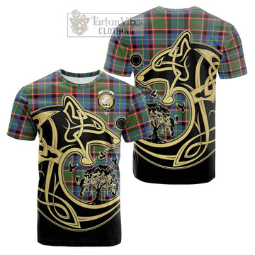 Norvel Tartan Cotton T-shirt with Family Crest Celtic Wolf Style Kid's Shirt - Tartan Vibes Clothing