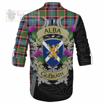 Norvel Tartan Family Crest Ghillie Kilt Shirt Lion Rampant Royal Thistle Shield Celtic Inspired - Tartan Vibes Clothing