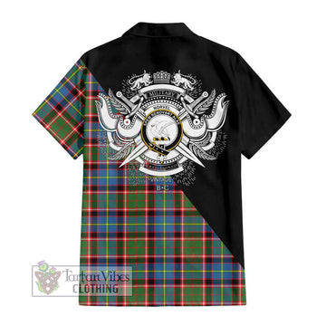 Norvel Tartan Hawaiian Shirt with Family Crest and Military Logo Style - Tartan Vibes Clothing