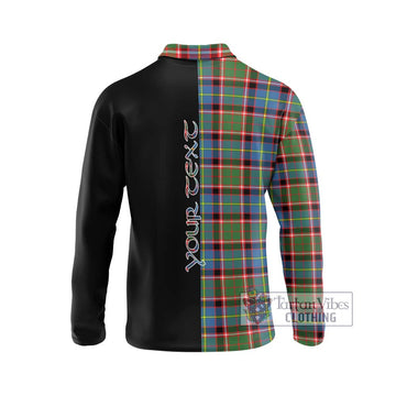 Norvel Tartan Long Sleeve Polo Shirt with Family Crest and Half Of Me Style - Tartan Vibes Clothing