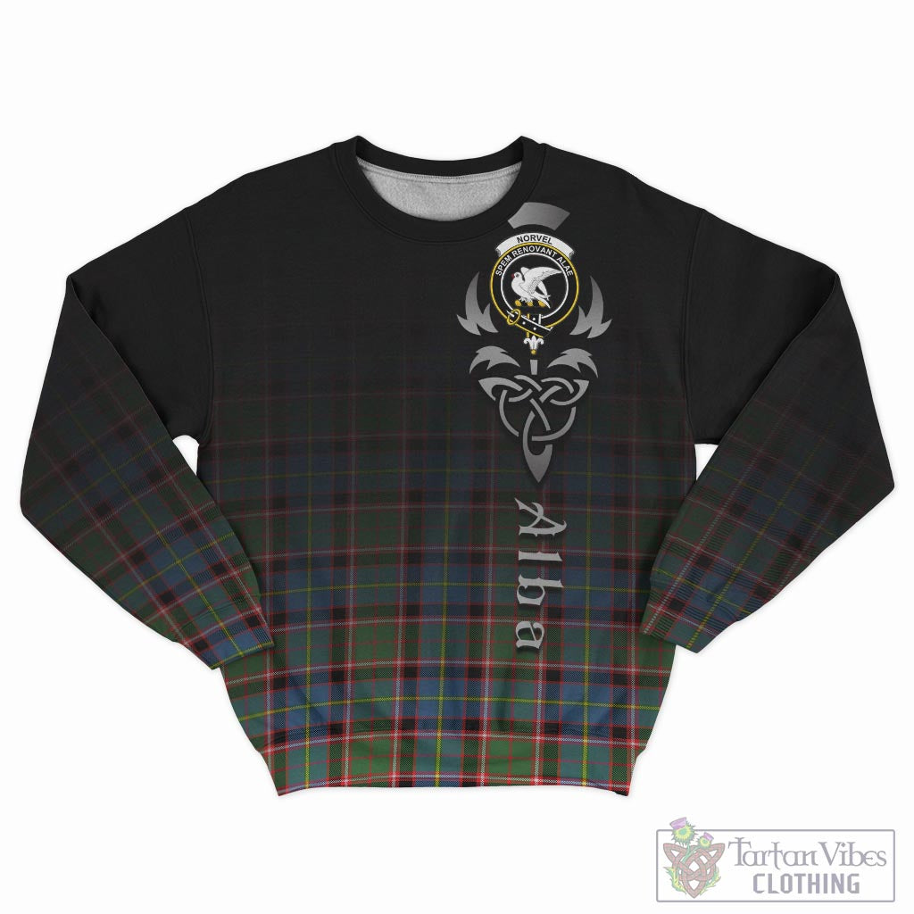 Norvel Tartan Sweatshirt Featuring Alba Gu Brath Family Crest Celtic Inspired - Tartan Vibes Clothing
