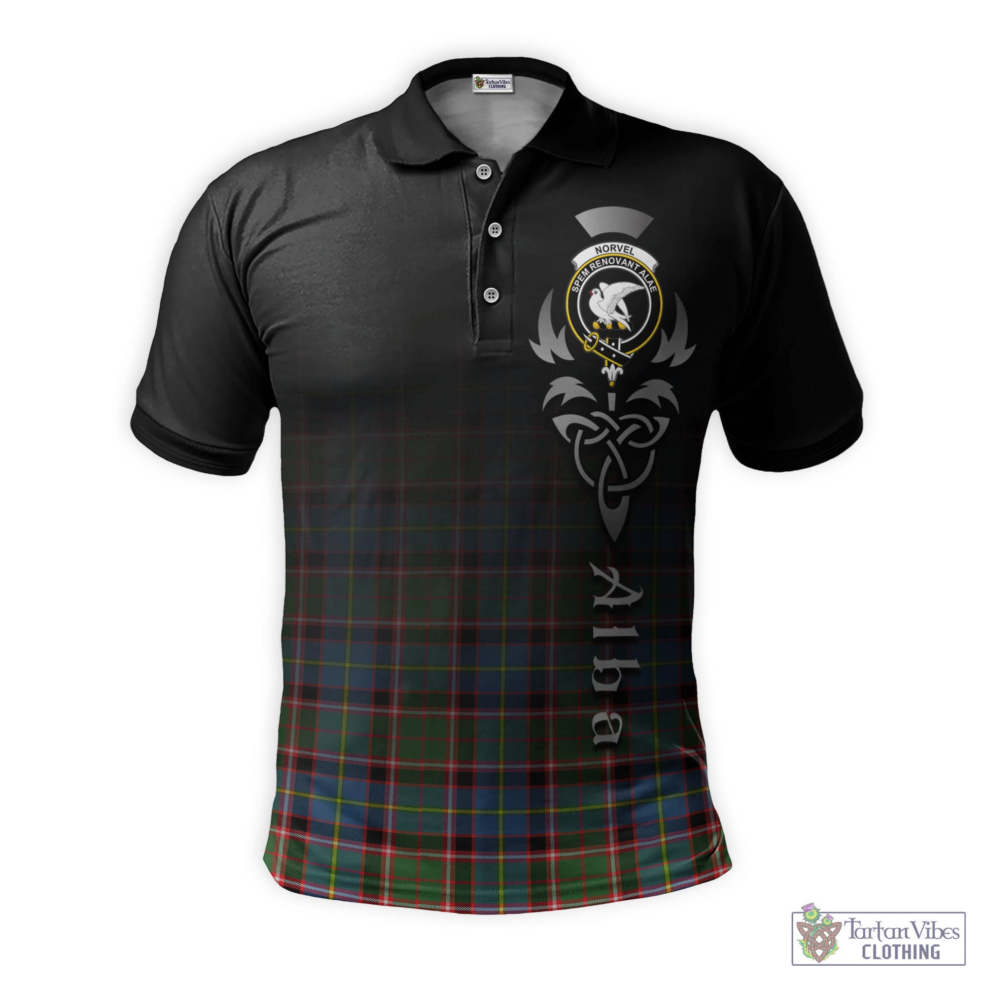 Norvel Tartan Polo Shirt Featuring Alba Gu Brath Family Crest Celtic Inspired - Tartan Vibes Clothing