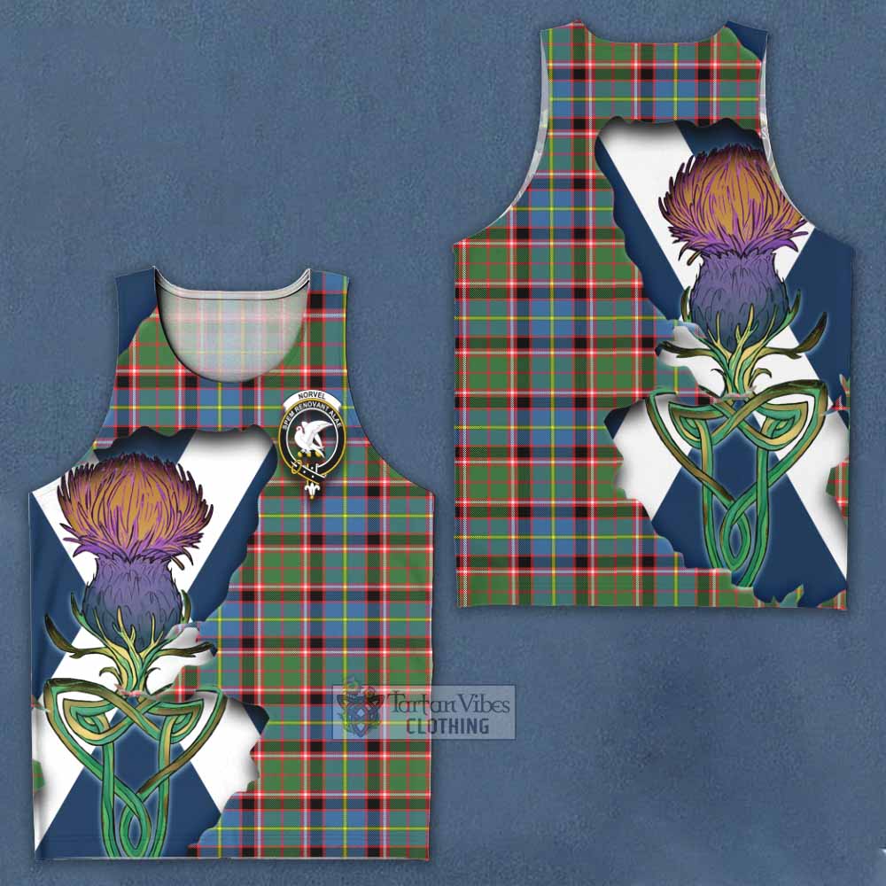 Norvel Tartan Family Crest Men's Tank Top Scottish Thistle Celtic Inspired - Tartan Vibes Clothing
