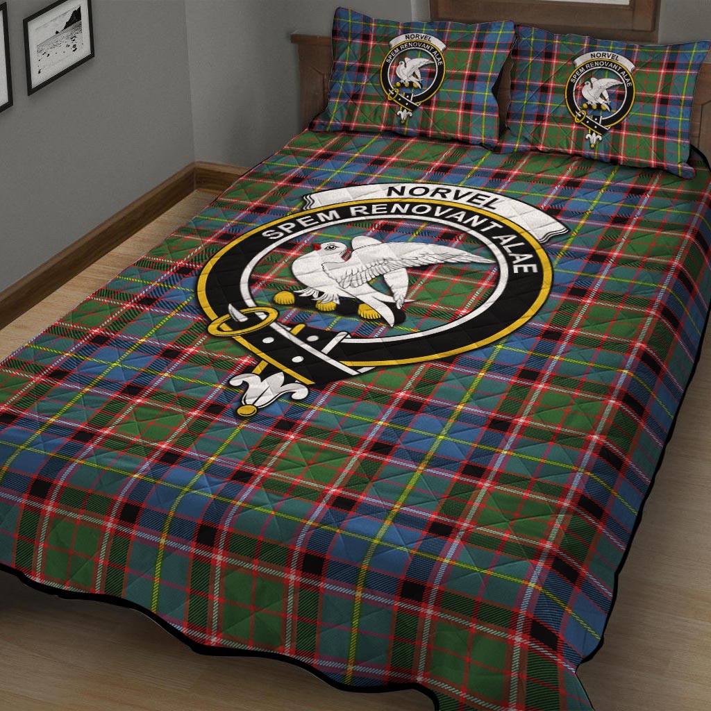 Norvel Tartan Quilt Bed Set with Family Crest - Tartan Vibes Clothing