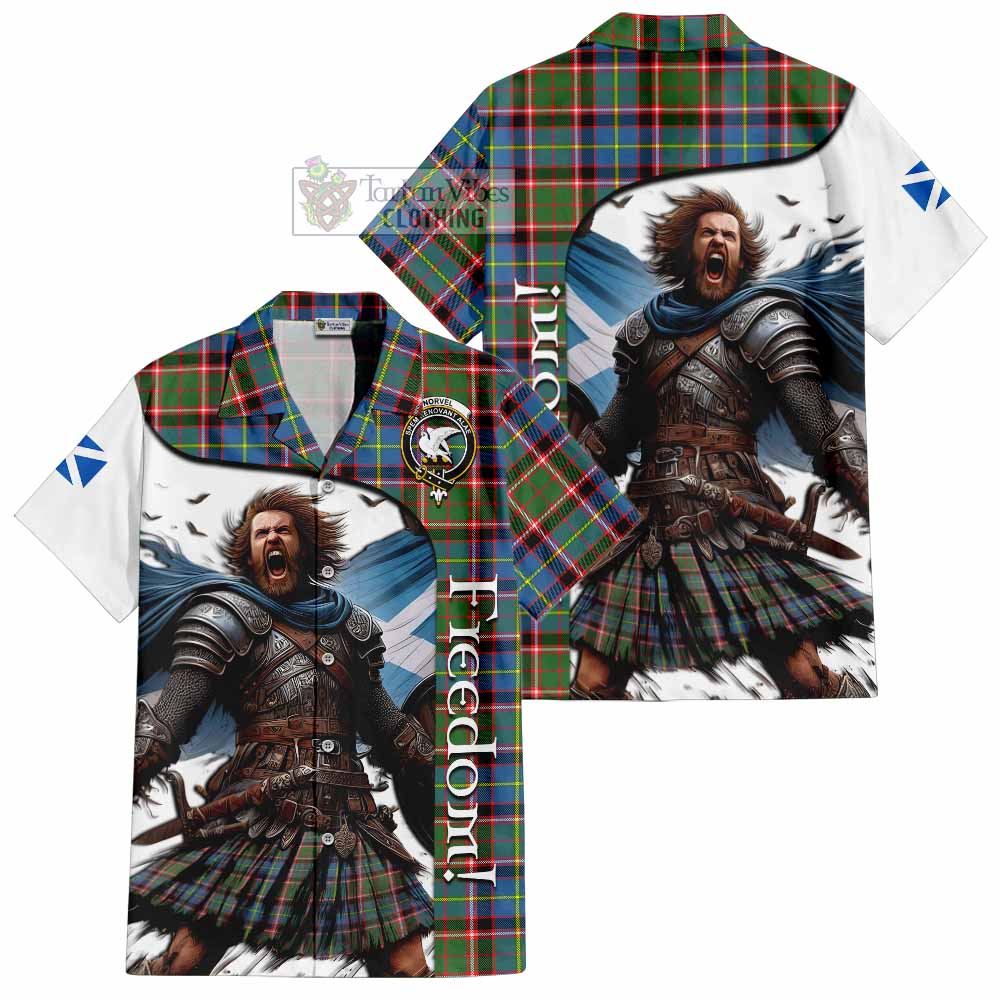 Norvel Crest Tartan Hawaiian Shirt Inspired by the Freedom of Scottish Warrior - Tartan Vibes Clothing