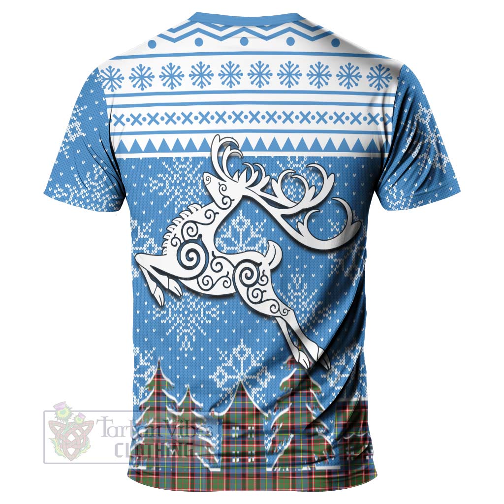 Norvel Clan Christmas T-Shirt Celtic Reindeer Style - Tartan Vibes Clothing